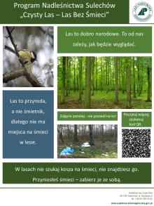 Program Nadleśnictwa Sulechów „Czysty Las – Las Bez Śmieci”